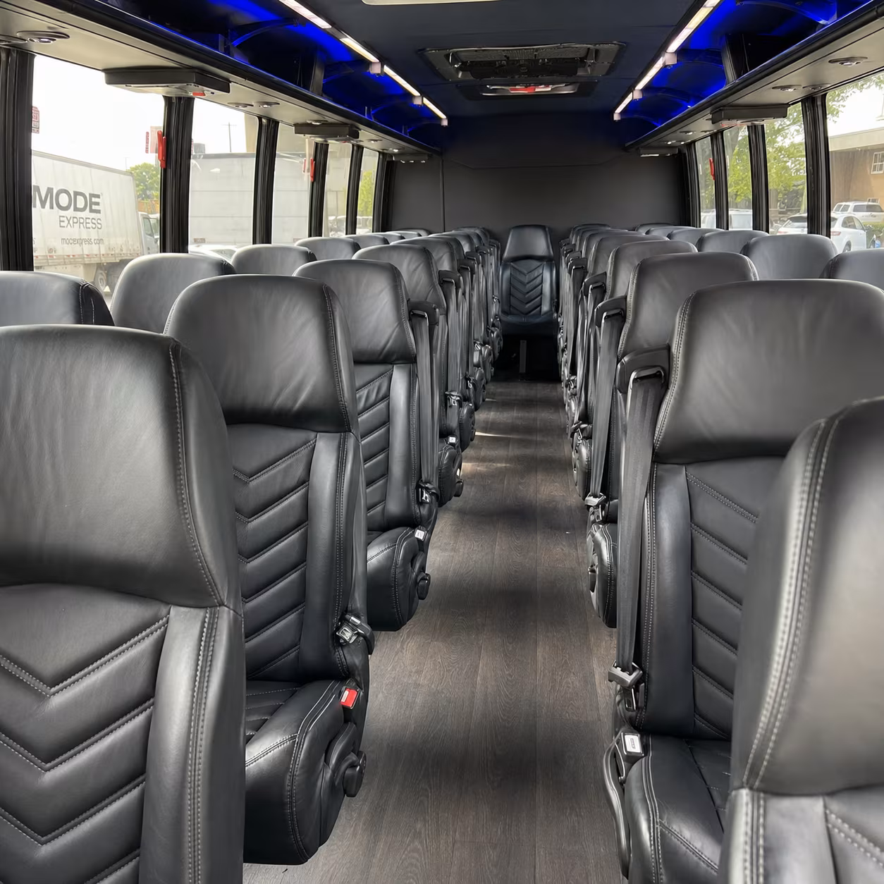 canton 28 passenger minibus inside